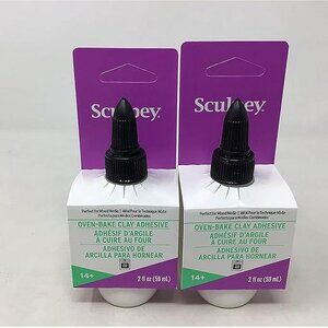 Sculpey Bake & Bond bakeable adhesive two pack, 2ounces each, New in bag